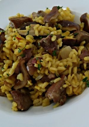 Foto principal de Arroz con pluma ibérica y setas shiitake