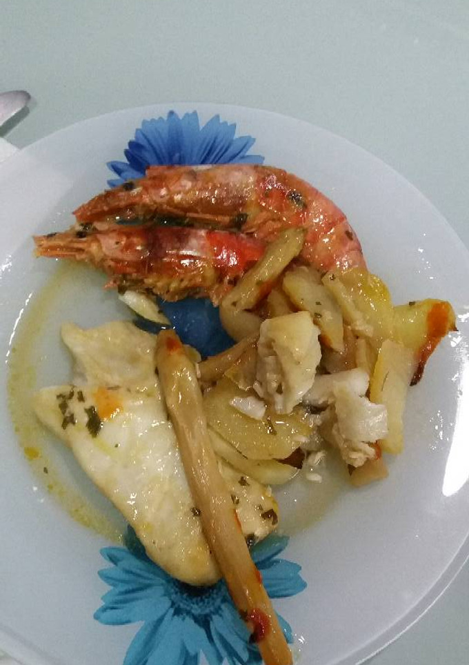 Una foto de Filetes de merluza al horno