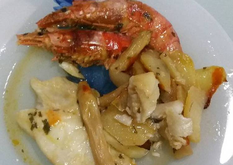Filetes de merluza al horno