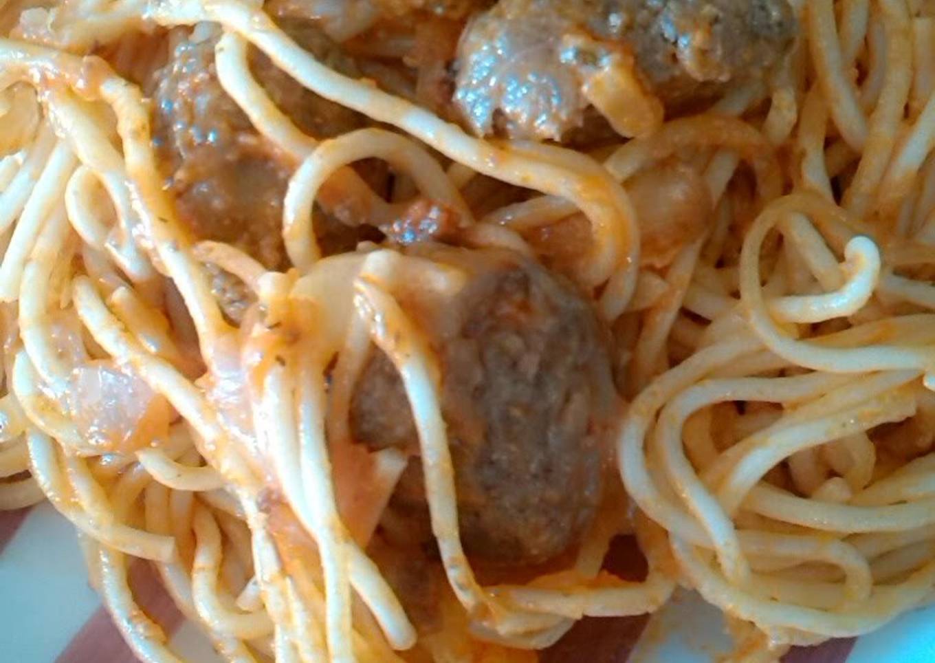 Meatballs made of pasta