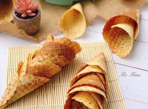 Hình của món Bánh ốc quế.