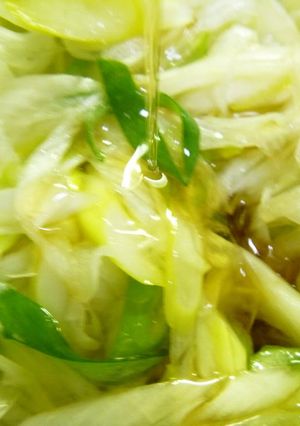 A picture of All-Purpose Japanese Leek and Oil Sauce - Great with Steamed Chicken.