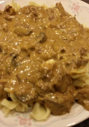 A picture of Beef Stroganoff.