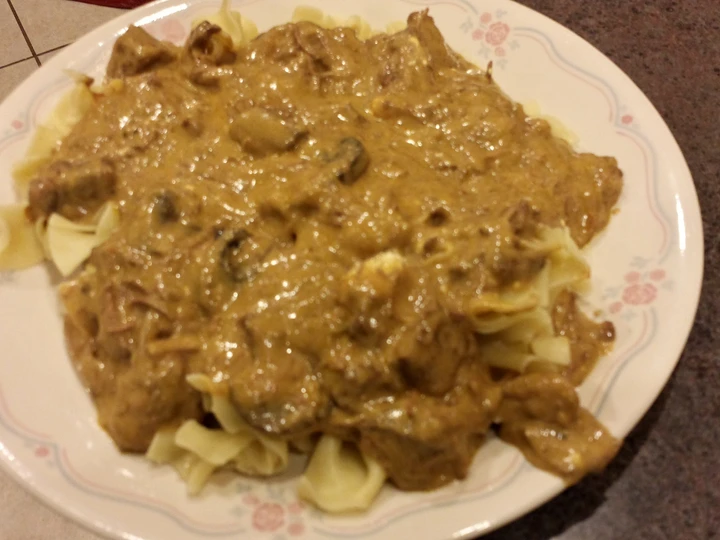 Easy Steps to Prepare Recipe Beef Stroganoff that is  Makes Drooling, So Delicious}