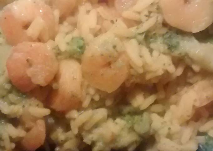 Simple Way to Prepare Homemade Easy Shrimp Rice and Broccoli