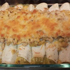 A picture of Simple but tasty chicken burritos.