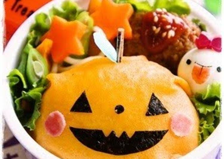 Step-by-Step Guide to Prepare Favorite For Charaben (Decorative Bentos): Halloween Ghost Pumpkin