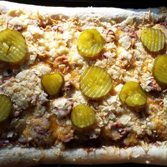A picture of Coney Dog Stuffed Crust Pizza.