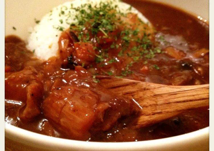 Simple Way to Prepare Super Quick Homemade Melt-In-Your-Mouth Beef Tendon Curry