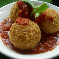 A picture of Naples Style Rice Croquettes (Arancini).