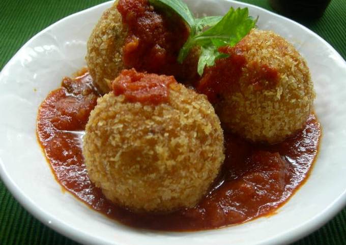 Recipe of Speedy Naples Style Rice Croquettes (Arancini)