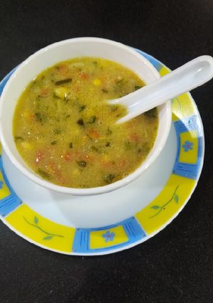A picture of Corn soup.