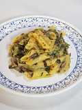Pasta al mais con coste e radicchio