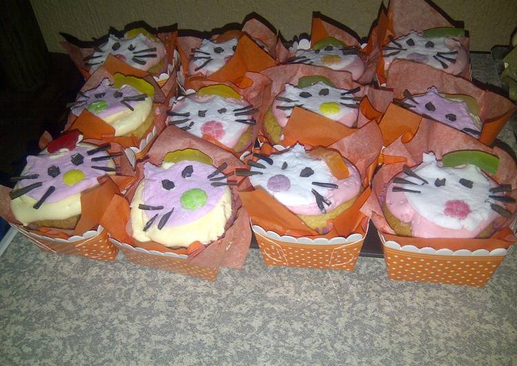 Step-by-Step Guide to Make Homemade HELLO KITTY CUPCAKES