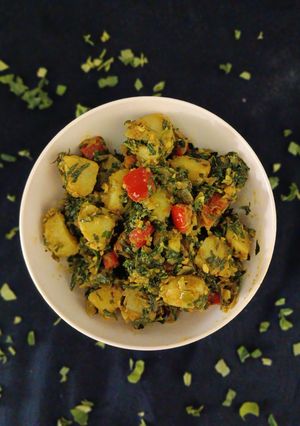 A picture of Aloo methi ki sabji.