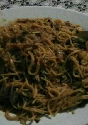 A picture of Spaghetti nyama.