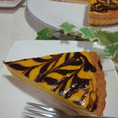 A picture of Marbled Kabocha Squash and Cheese Tart.