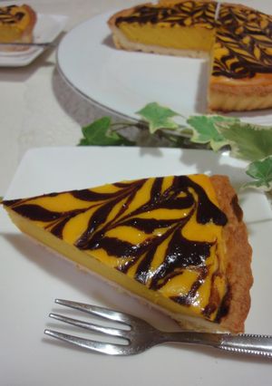 A picture of Marbled Kabocha Squash and Cheese Tart.