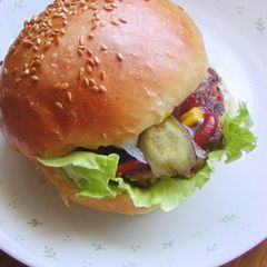 Vegetarian Natto Burger A picture of Vegetarian Natto Burger.