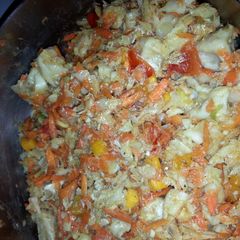 A picture of Saltfish cookup.