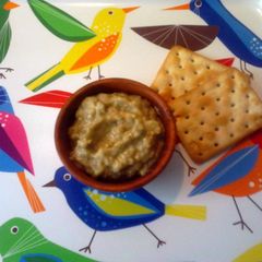 A picture of Traditional Melitzanosalata (Greek Aubergine dip).