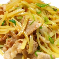 A picture of Stir Fried Pork and Potatoes with Miso Butter.