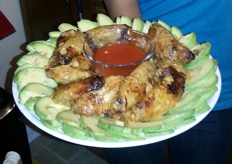 Jalopeno Chicken Wings with Avocado