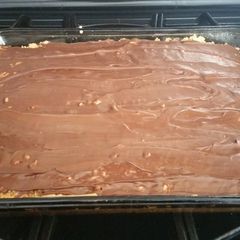 A picture of Chocolate peanut butter rice krispies treat.