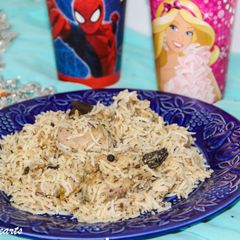 A picture of Mughali Style White Chicken Biryani.