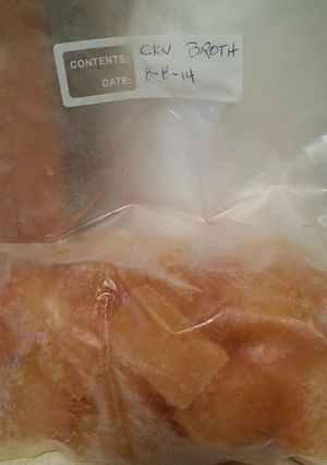 A picture of How to save leftover broth..