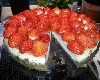 Easy Making Recipe Strawberry Cheesecake Delicious Perfect
