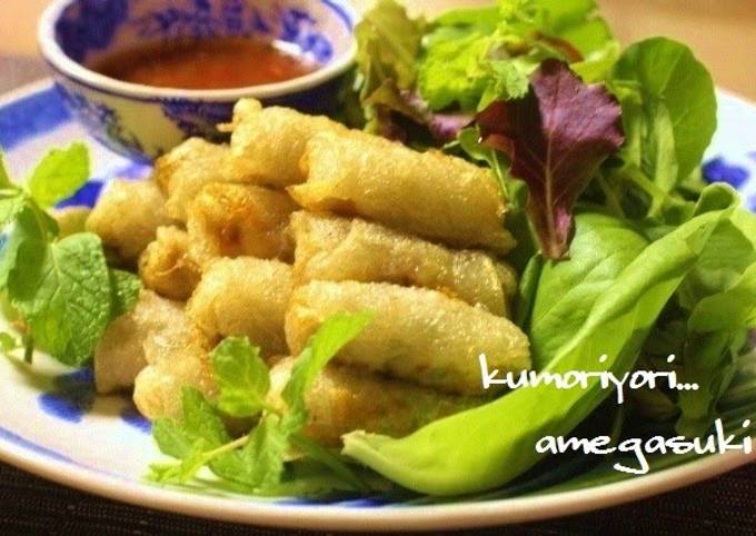 Recipe of Super Quick Homemade Vietnamese Style Deep Fried Spring Rolls