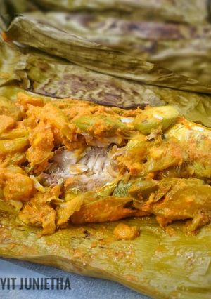 Foto resep Pepes teropong dengan pete #pr_masakanbungkusdaun
