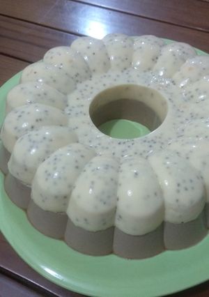 Foto resep Pudding jeruk-coklat topping chia seed