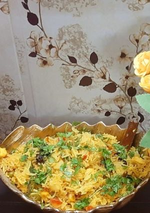 A picture of Mix veg masala pulav.
