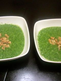 A picture of Broccoli soup.