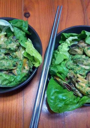 A picture of Pesto haddock and mussels.