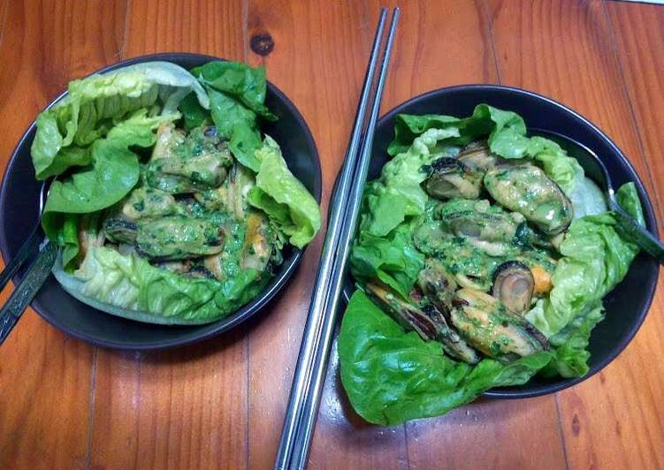 Pesto haddock and mussels Pesto haddock and mussels