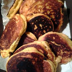 A picture of fried cornbread with opitional jalapeños.