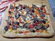 Una foto di fungo pizza