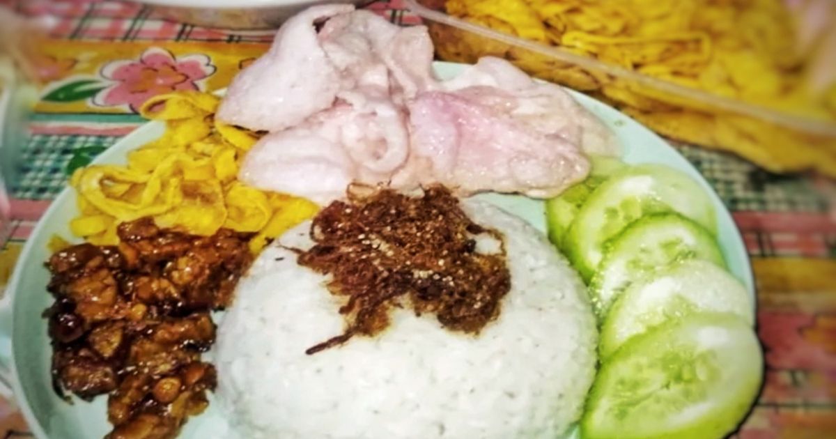 Nasi Uduk komplit (Rice cooker)