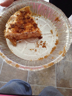 A picture of Easy 4 ingredient Butterfingered pie.