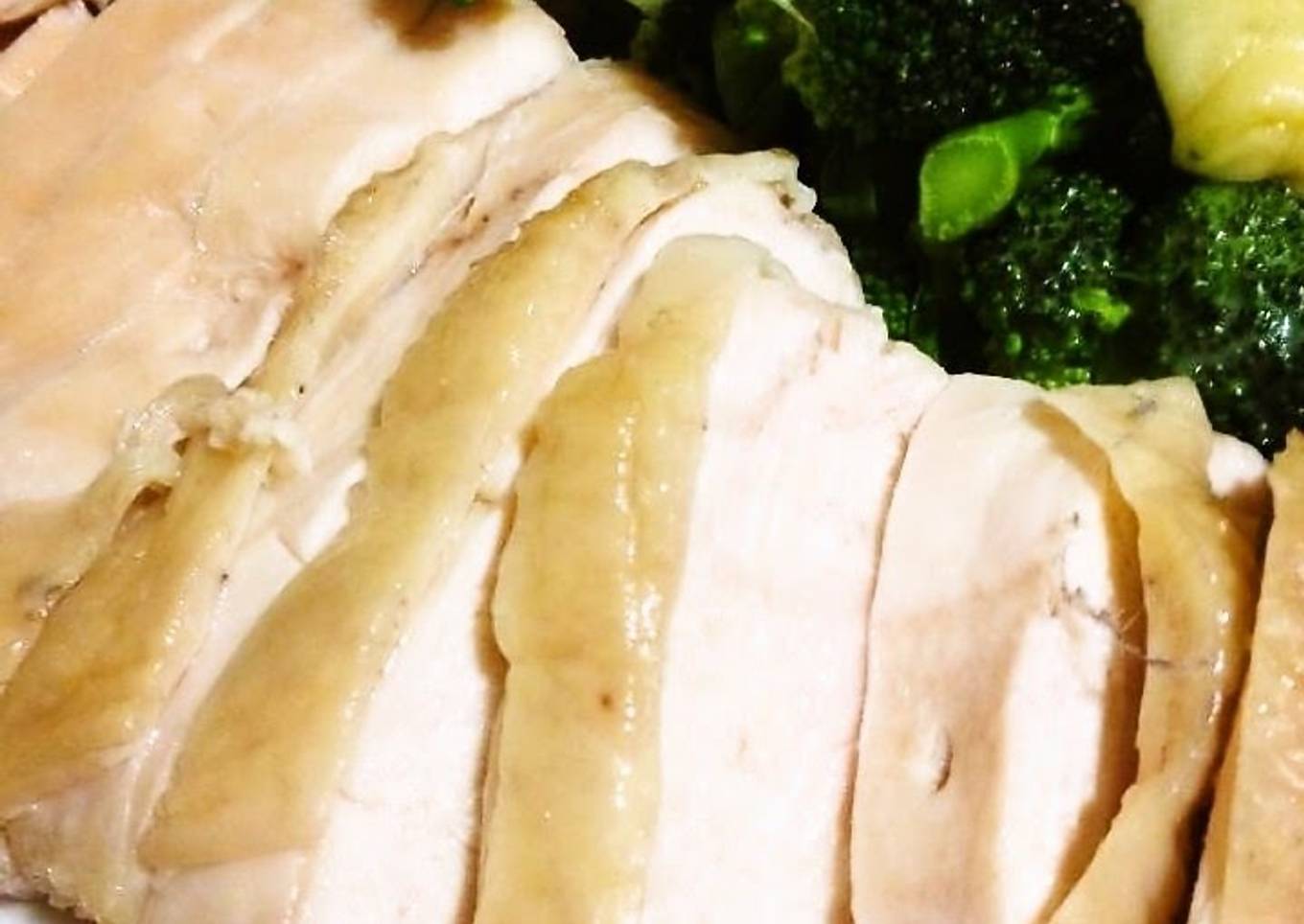 Easy in the Microwave Juicy Steamed Chicken