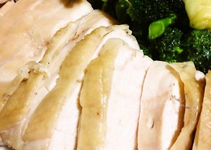 Easy in the Microwave Juicy Steamed Chicken