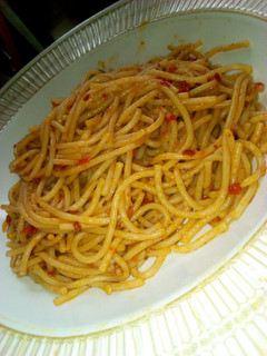 A picture of Jollof Spaghetti.