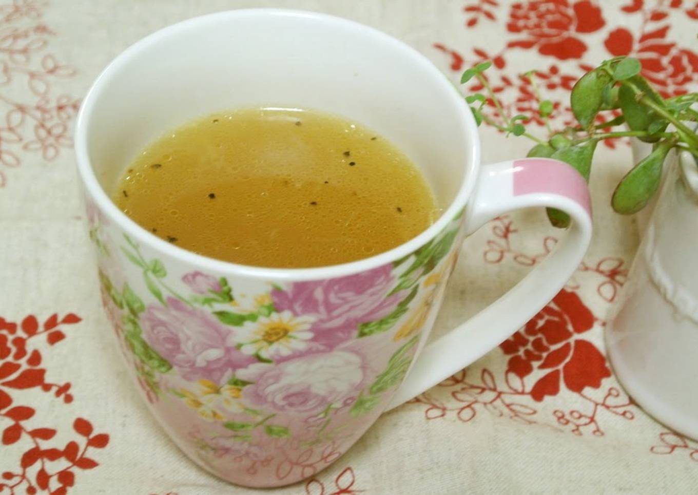 Gratin onion soup from the microwave