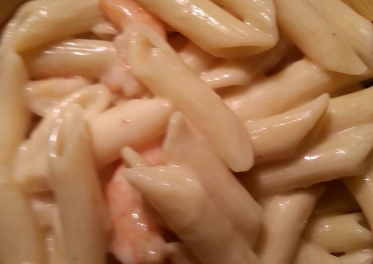 Steps to Make Speedy Shrimp Penne Rigate Pasta