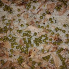 A picture of Turkey rice cassarol.