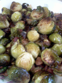A picture of Bacon Roasted Brussel Sprouts.