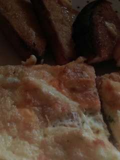 A picture of Mandys ham and cheese fluffy light omelette(souffle style).